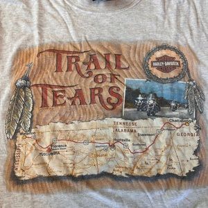 Harley Davidson Trail of Tears Vintage Map Tee